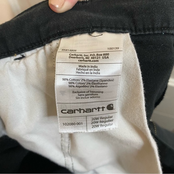 CARHARTT | Original Fit Black Straight Leg Plus Size Pants - Picture 16 of 16